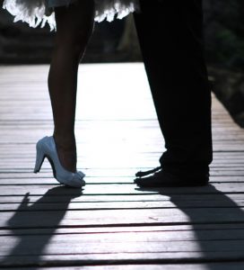 forced standing on tiptoe outdoor